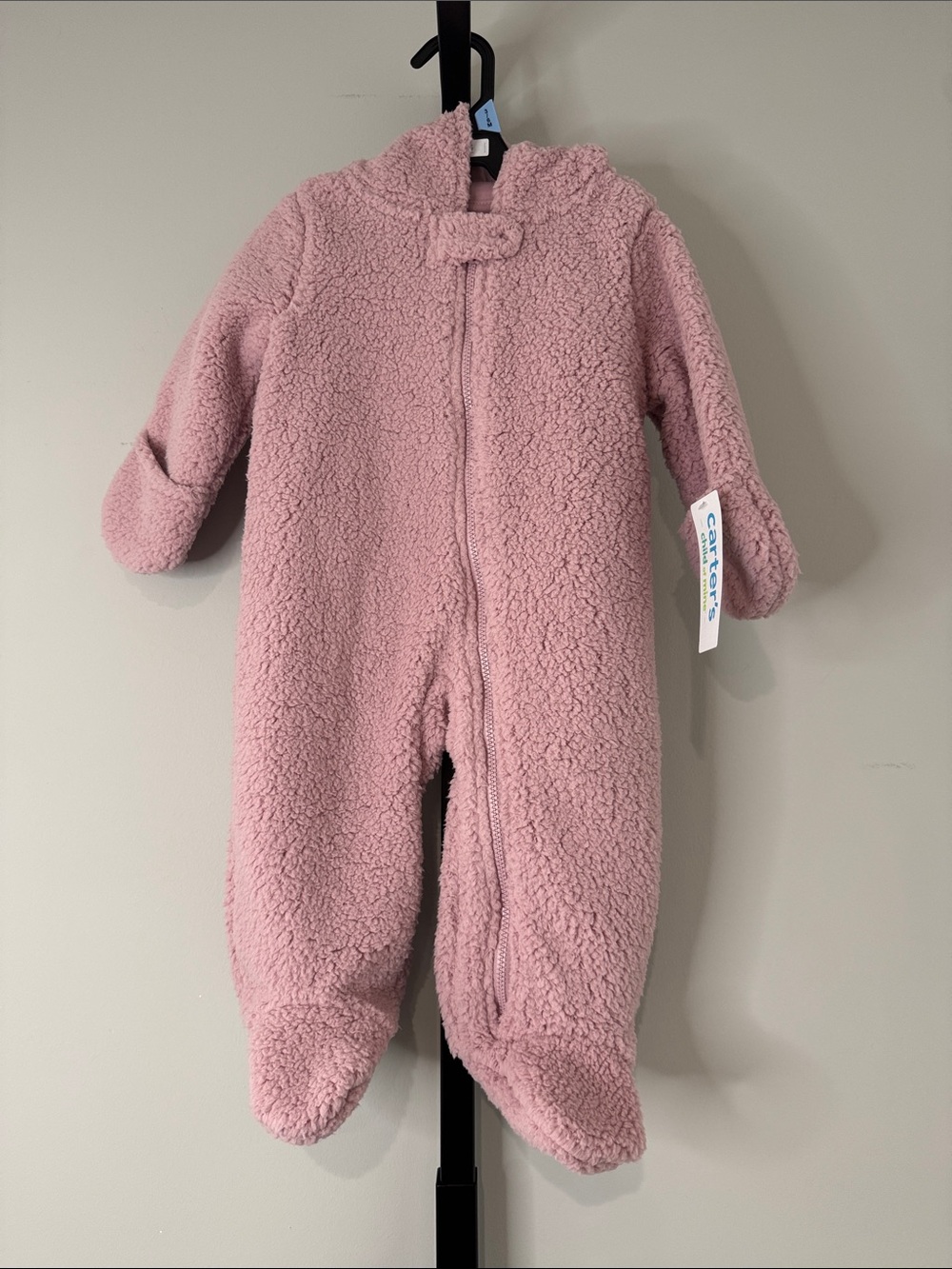 Carter’s Child of Mine Pink Sherpa Baby Fleece Pram 3-6 Months New NWT
